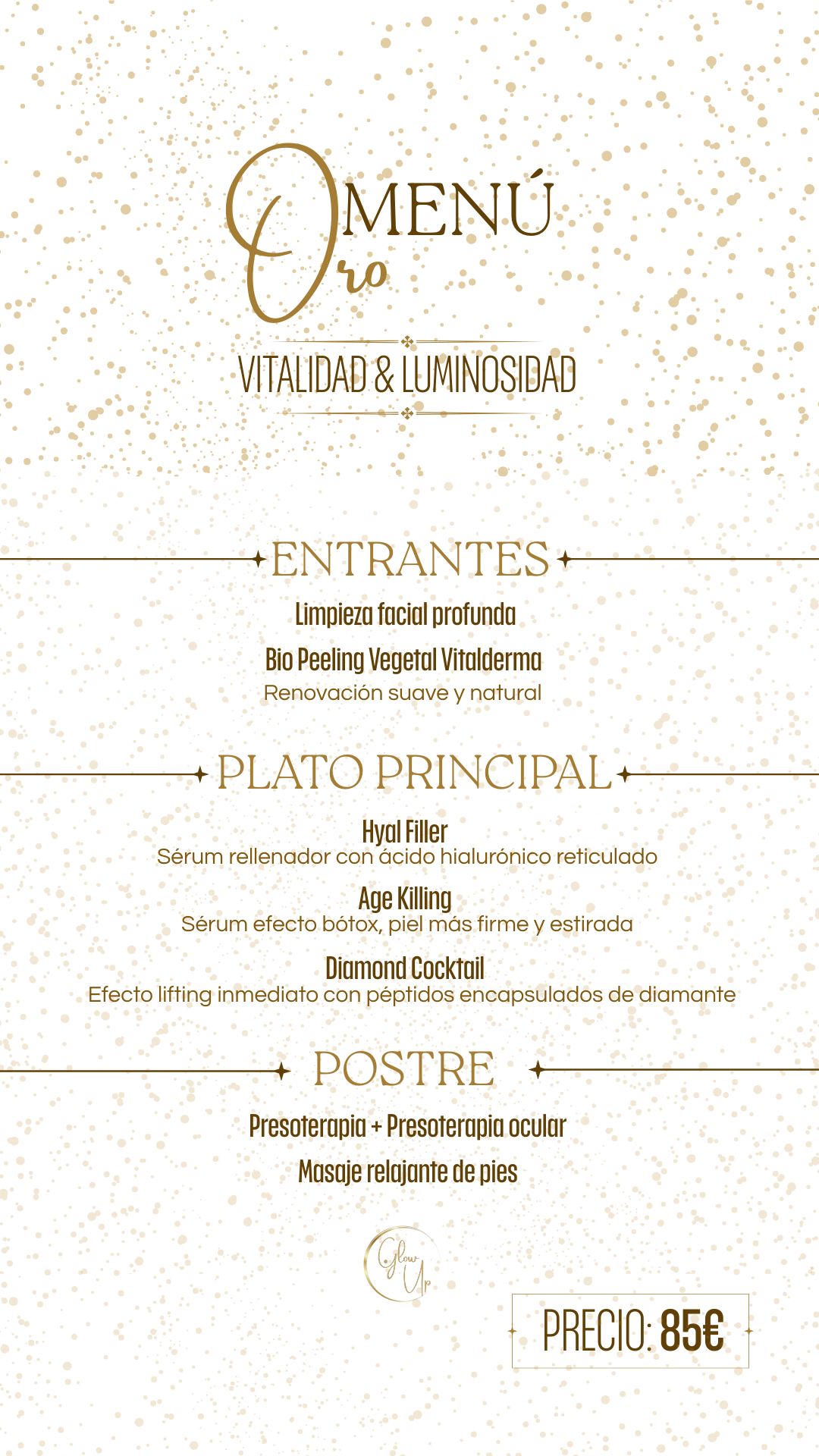 Menú Oro – Vitalidad & Luminosidad