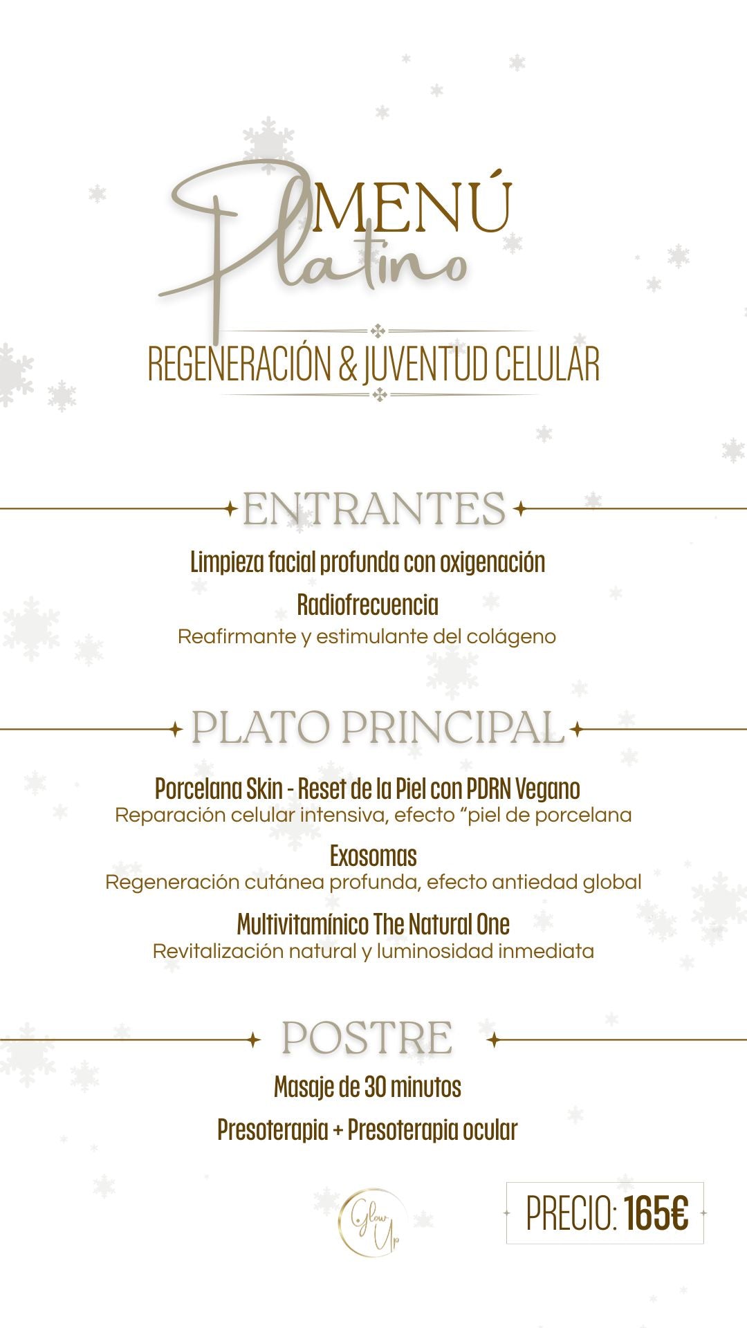 Menú Platino – Regeneración & Juventud Celular